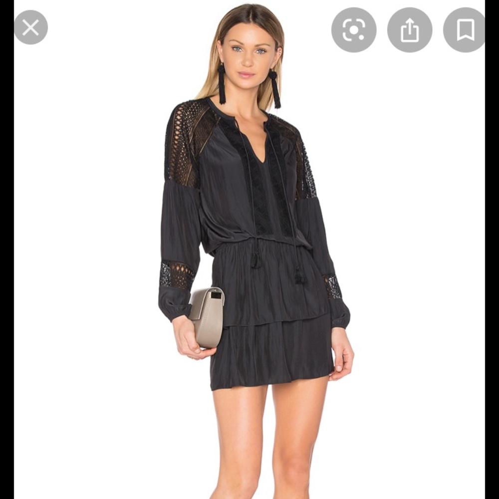 Revolve Ramy Brook Black Whitney Dress